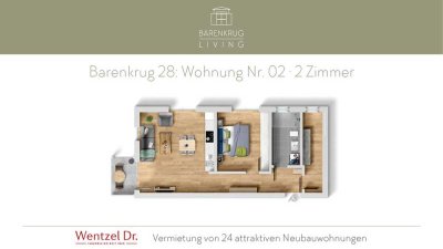 Attraktive 2-Zimmer-Neubauwohnungen mit Terrasse in Farmsen-Berne – Wentzel Dr.