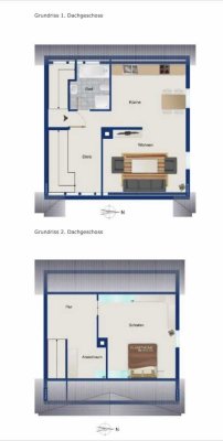 Geschmackvolle Maisonette-Wohnung mit zwei Räumen und EBK in Hemhofen / Zeckern