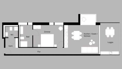 STYLISCHE WOHNUNG MIT GARTENANTEIL