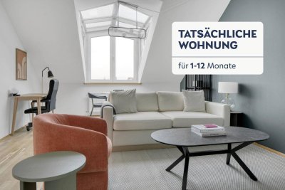 Luxus DG-Wohnung: 2 Zi., Ausblick, Traumlage zw. Augarten und Donaukanal, gute Anbindung &amp; Ruhelage (VIE134)