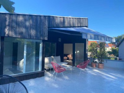 Mobilierte 60m2 Penthousewohnung mit 60m2 Dachterasse in Stararchitektgebäude Steglitz -Zehlendorf