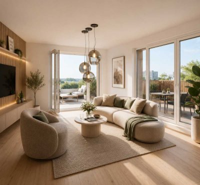 Spreequartier – klimatisiertes Penthouse, 2 große Terrassen, 2 Bäder, Parkett im Erstbezug