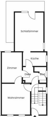Helle 2-Zimmer Wohnung im Erdgeschoss mit Balkon in Lage