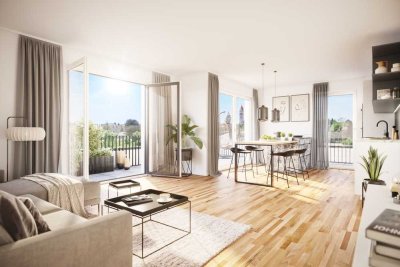 3-Zimmer-Wohnung mit Terrasse und zwei Badezimmern