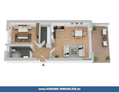 Leben am Aasee - Neubau - Erdgeschosswohnung in bester Lage von Münster!