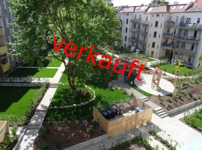 VERKAUFT + attraktive 5- Zimmerwohnung mit eigenem Garten im Leipziger Brunnenviertel