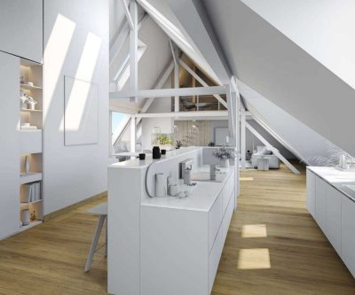 Herrschaftlicher Altbau mit Dachgeschoss Design Konzept