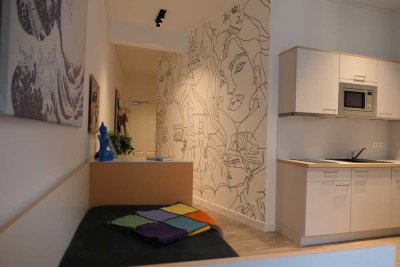 Teilmöblierte Einraumwohnung mit Einbauküche im Stadtzentrum