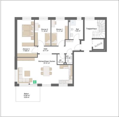 4 Zimmer Neubau Wohnung mit Balkon *provisionsfrei*