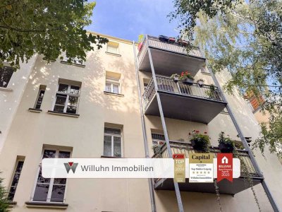 Saniert im Herzen von Gohlis | Parkett | Süd-Ost-Balkon | Tageslichtbad | Gemeinschaftshof