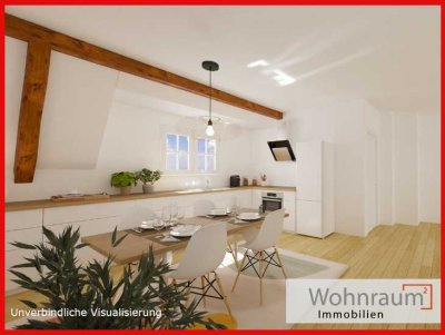 Historischer Flair trifft moderner Komfort. 3-Zimmer Erdgeschosswohnung im historischen Ortskern von