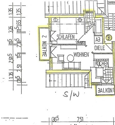2-Zimmer Wohnung mit 2 Balkonen und Außenstellplatz