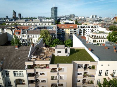 Eislebener Str: VERMIETETE 4-Zi-Whg, 91m² - 5.OG + Baugenehmigung für das DG mit 96 m² und Terrasse