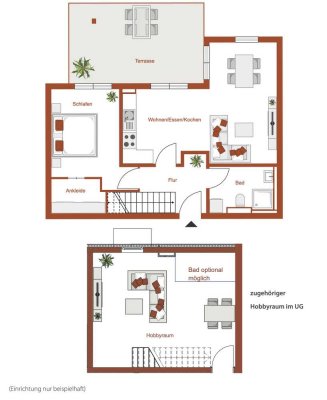 2,5-Zimmer-Neubauwohnung mit Garten & Tiefgarage – möbliert, Erstbezug, Nähe Roche