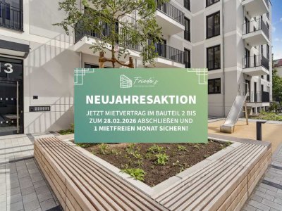 Erstbezug mit Stil: Helle 2-Zimmer-Wohnung mit Einbauküche und Balkon