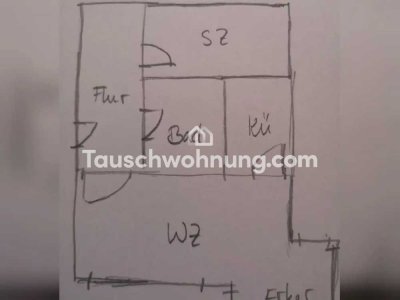 Tauschwohnung: Gemütliche 2-Zi.-Whg 60qm im Tausch gegen größere Whg.