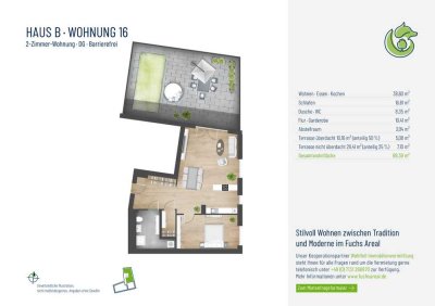 HN-OST - Exklusive 2-Zimmer-Penthouse-Neubauwohnung (B16)!