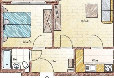 Vollmöblierte 2-Zimmer Altbauwohnung in Salzburg