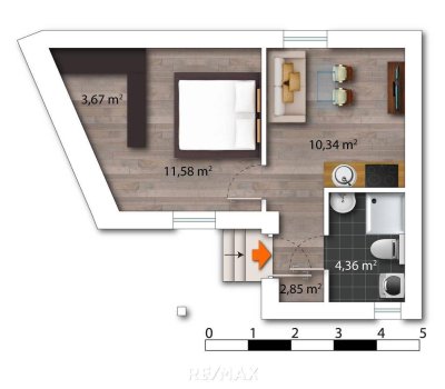 Open House Samstag 13.12.2025 zwischen 13 und 14 Uhr ! 32 m² Wohnung in TOP-Lage von Kaindorf an der Sulm – inklusive Carport Top 103a/2