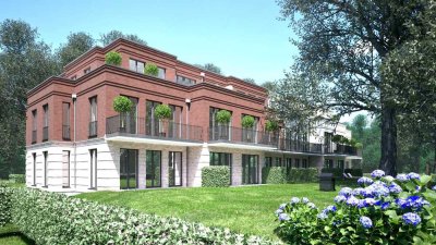 Repräsentative Penthousewohnung mit hohen Decken, hochwertiger Ausstattung und Dachterrasse