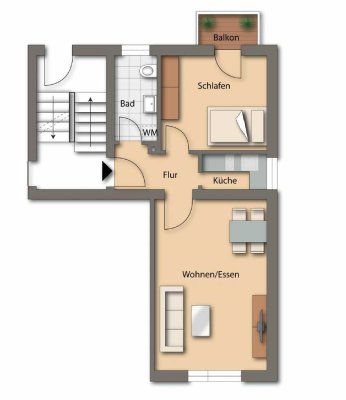 Helle renovierte 2-Zimmer-Wohnung mit Balkon im 2. OG in Neumarkt i.d.OPf.