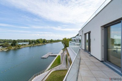 Luxus-Penthouse mit Dachterrasse &amp; Terrasse von ca. 262 m² | Beste Aussicht &amp; direkt am Wasser | 2 Garagenstellplätze