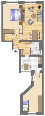 3 Zimmerwohnung mit neuem Bad und tapeziert in Herne Sodingen