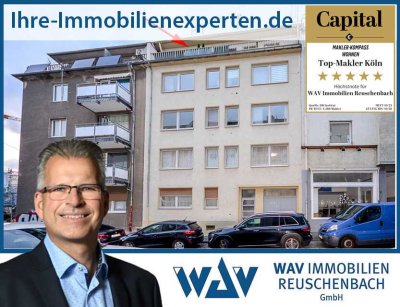 Charmante 2-Zimmerwohnung mit Wintergarten, zwei Balkonen  und  Garage - ganz oben in Köln-Mülheim