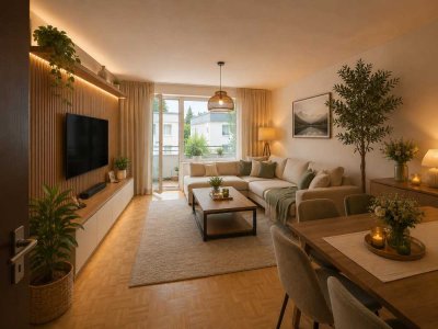 Lichtdurchflutete Wohnung mit Balkon/Terrasse, gr. Keller und Hobbyraum/Einliegerwohnung
