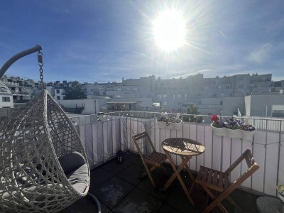 Moderne, klimatisierte 2-Zimmer-Dachgeschosswohnung mit Terrasse - in der Koloniestraße