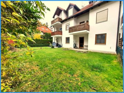 2 Zimmer-Gartenwohnung mit sw Ausrichtung und ca. 80 m² alleinige Gartennutzung inkl. TG-Stellplatz!