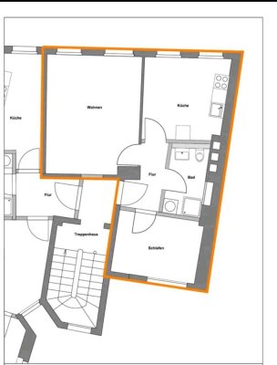 Modern sanierte 2-Zimmer-Wohnung in Innenstadtlage in Dortmund