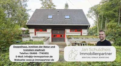 Doppelhaus, inmitten der Natur und trotzdem Stadtnah