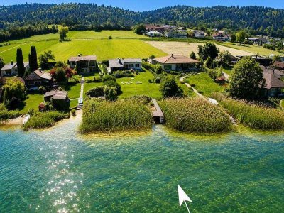 Exklusiver Seegrund mit Seehaus, Privatsteg &amp; traumhafter Sunset-Lage