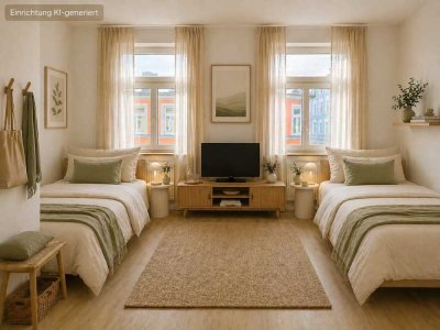 Sonnige 2 Zimmer * frisch renoviert * neue Küche * für 2er WG geeignet