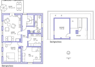 Freistehendes Haus mit Terrasse und Garten