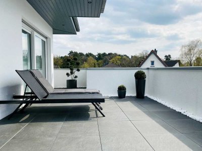 Exklusives Penthouse mit umlaufender Dachterrasse,  Kamin sowie Aufzug direkt in die Wohnung