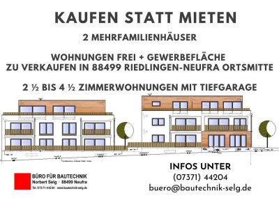Mehrfamilienwohnhäuser - 3,5-Zimmer-Wohnung mit Balkon und weitere in Riedlingen-Neufra