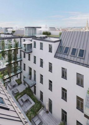 ERSTBEZUG: Stilvolle Dachgeschossmaisonette mit Galerie und Dachterrasse beim Rochusmarkt