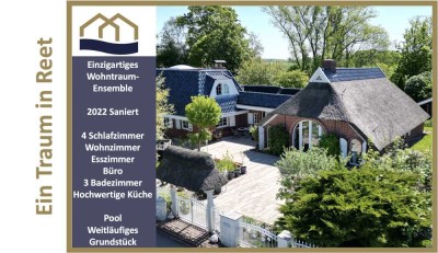 Ihr exklusiver Wohntraum! Ein reetgedecktes Ensemble zum Leben und z.B. Arbeiten unter einem Dach!