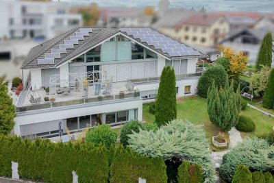 Villa mit Schwimmhalle, Garten und Wintergarten in Oberjesingen