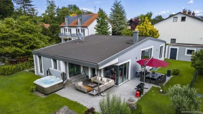 Puchheim - Modernes, einzigartiges Haus im Bungalowstil, großes Grundstück & vielseitig nutzbares UG