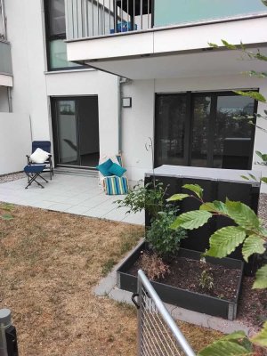 Moderne 2- Zimmer Erdgeschoss Wohnung mit Gartenanteil zur Vermietung!