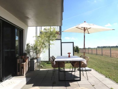 Moderne Wohnung mit großer West - Terrasse - Friedrichshofen Neubaugebiet 01.09.2026 oder 01.08.2026
