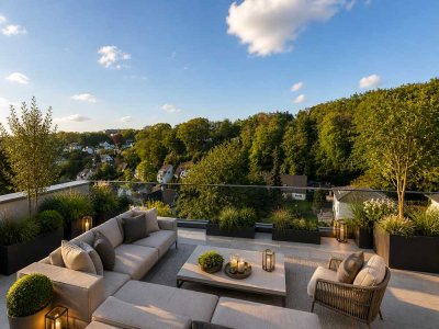 Hochwertiges Neubau Penthouse mit unverbaubarem Talblick und großer Dachterrasse in Essen-Kettwig