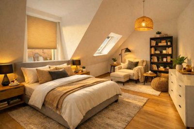 Helle lichtdurchflutete Dachgeschosswohnung