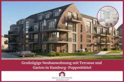 Großzügige Neubauwohnung mit Terrasse und Garten in Hamburg-Poppenbüttel