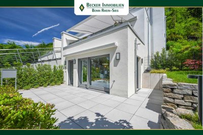 Vollmöblierte, hochwertige Wohnung mit Terrasse und eigenem Gartenanteil in bester Lage von Rhöndorf