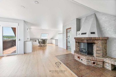 Lichtdurchflutete DG-WHG mit Kamin & Balkon – Ideal für Paare, Singles oder kleine Familien! �