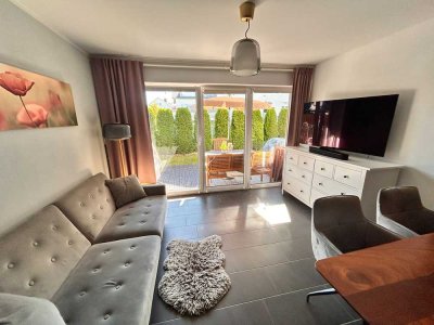 Moderne teilmöblierte 3-Zimmer-Gartenwohnung, Neubiberg, Baujahr-2018